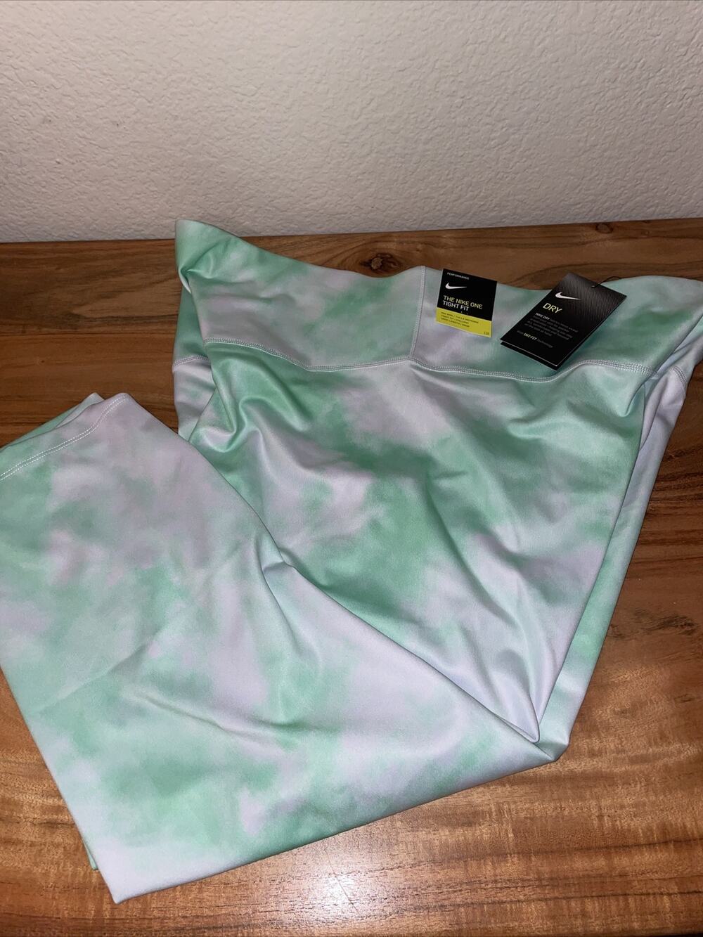 Women's NIKE DRI-FIT MID RISE Leggings green Sport DH3130-342 Size 2X